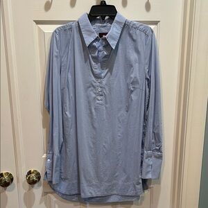 Krazy Larry High Low Hem Button Up Tunic